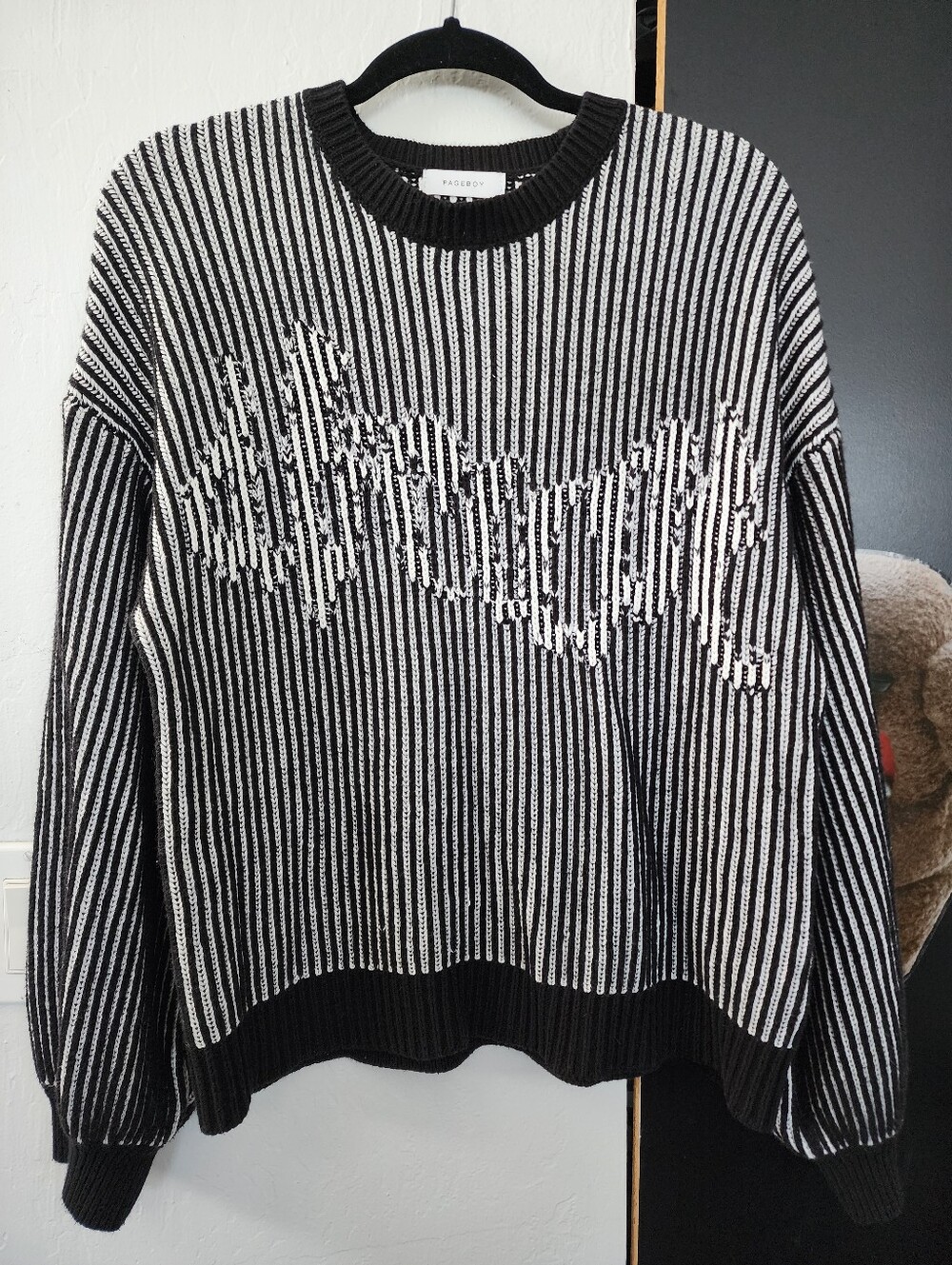 Pageboy Black and White Knit Sweater